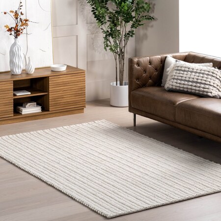 Nuloom Aaleigha Casual Striped Wool Area Rug 8ft x 10ft VESE03B-8010